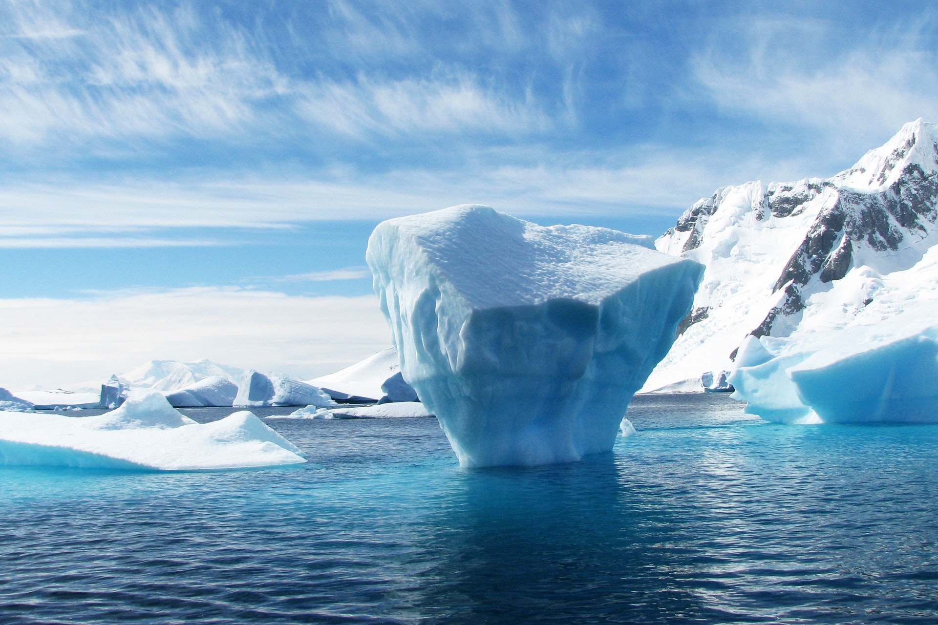 Iceberg landscape in Antarctica